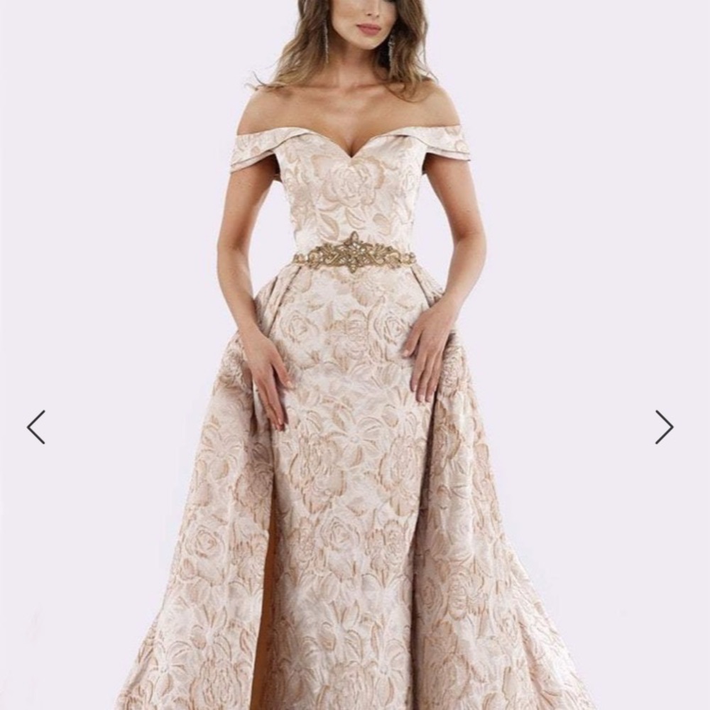 Feriani Couture Floral Print Gown